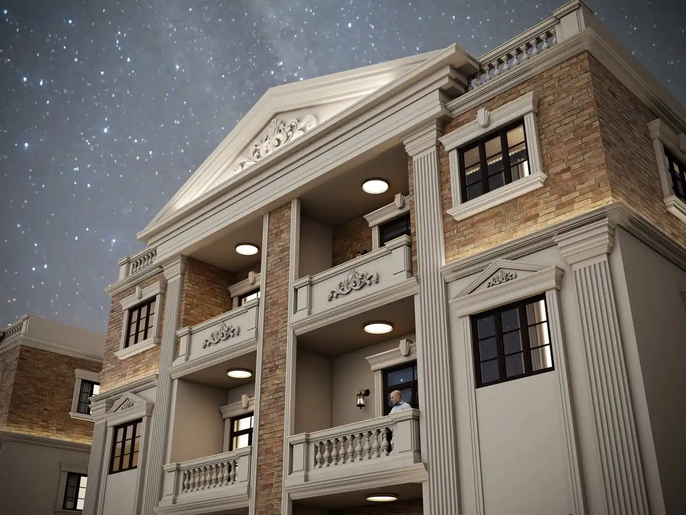 NB 26+27 — حدائق الأندلس — منظور الواجهة من مستوى الشارع