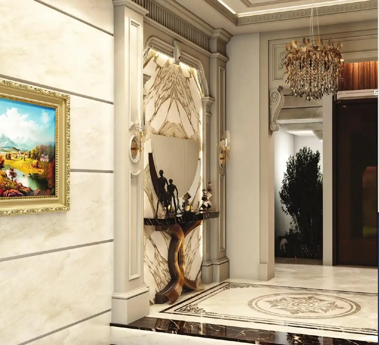 E72 — النورث هاوس — الريسبشن والمصعد